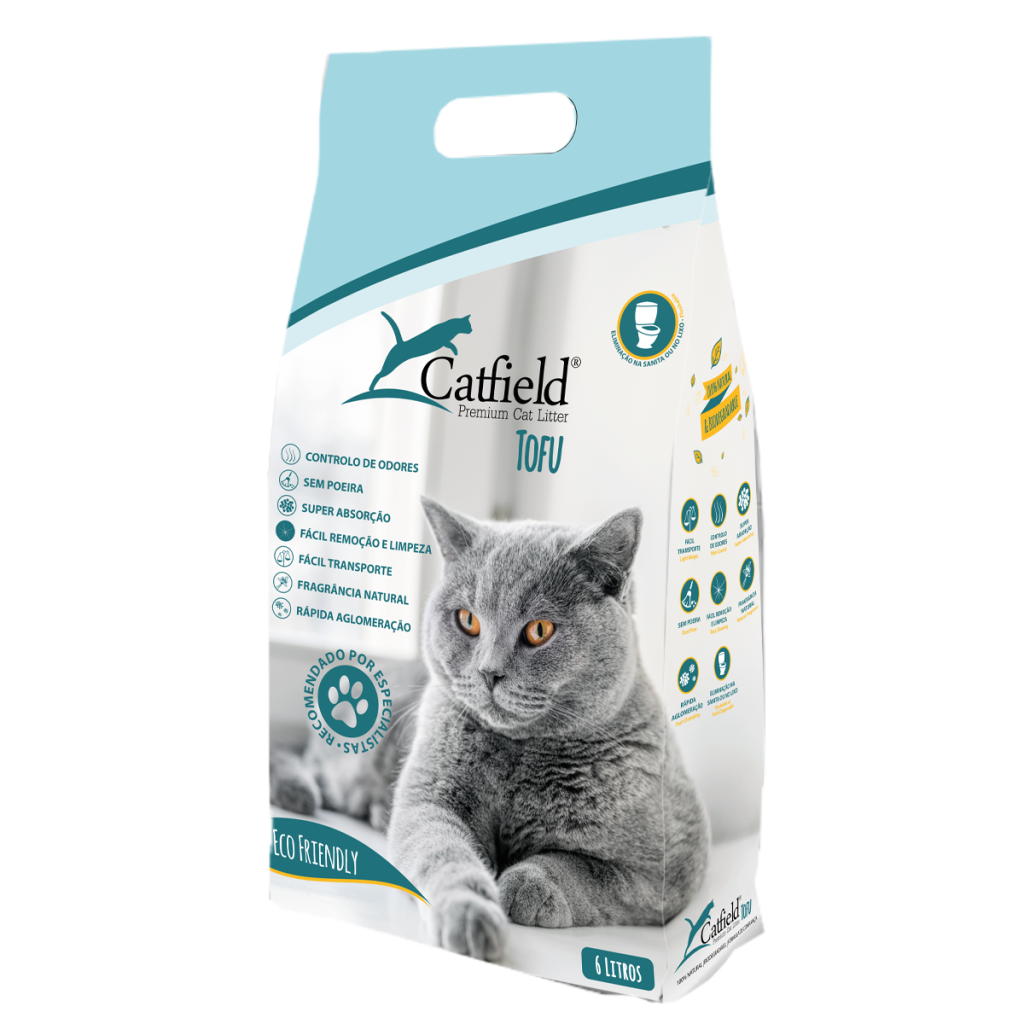 Catfield Premium Tofu Lecho aglomerante para gatos, , large image number null